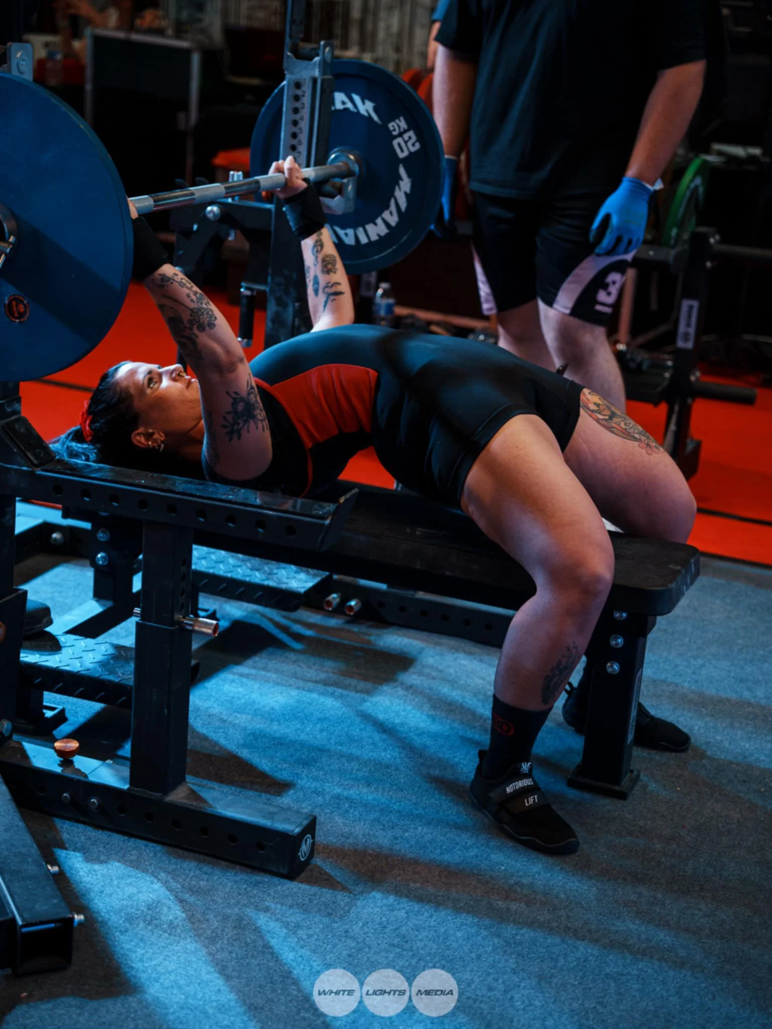 Cliente en compétition powerlifting — coaching Heracles